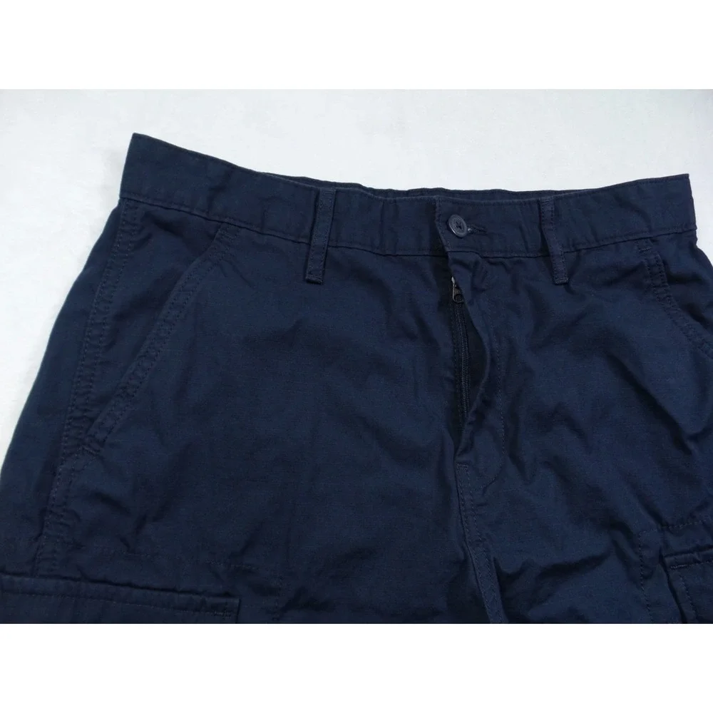 Levis‎ Shorts Mens Size 29 Blue Ripstop Canvas Cargo Pockets High Rise Outdoor